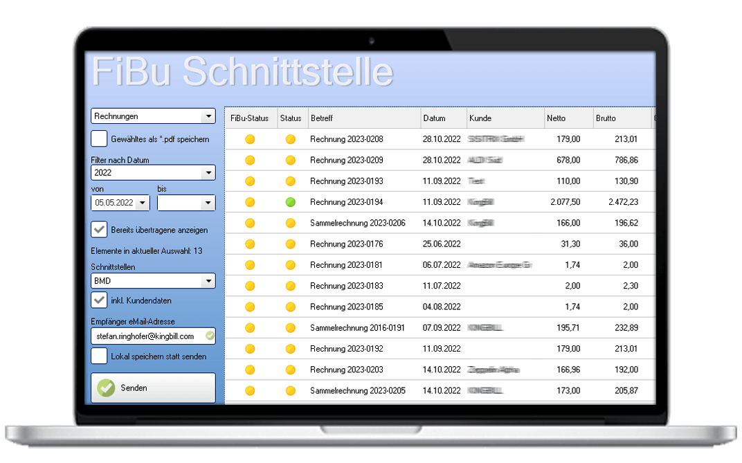FiBu-Schnittstelle Vorschau