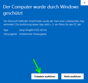 Installation Freigabe Schritt 1 - CHROME