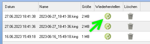 CloudBackup Anmeldung