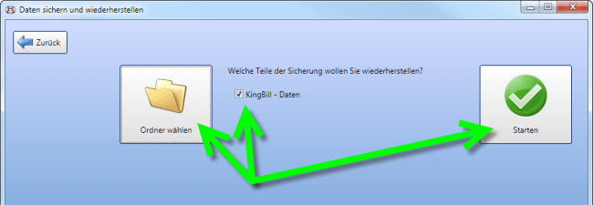Daten wiederherstellen Ordner wählen