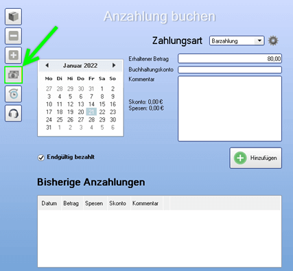 Anzahlung