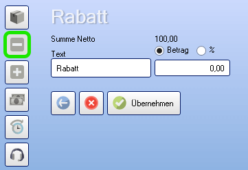 Rabatt angeben