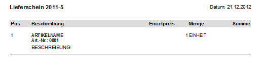 Lieferscheine