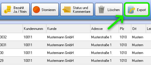 Rechnungen exportieren