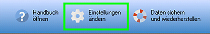 Einstellungen ändern