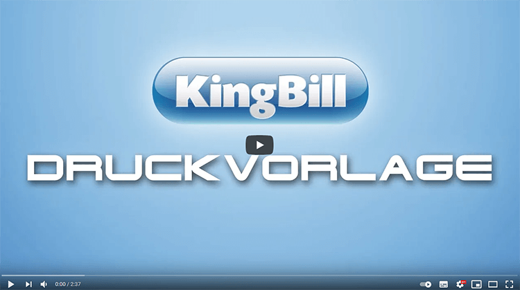 Druckvorlagenerklärung KingBill