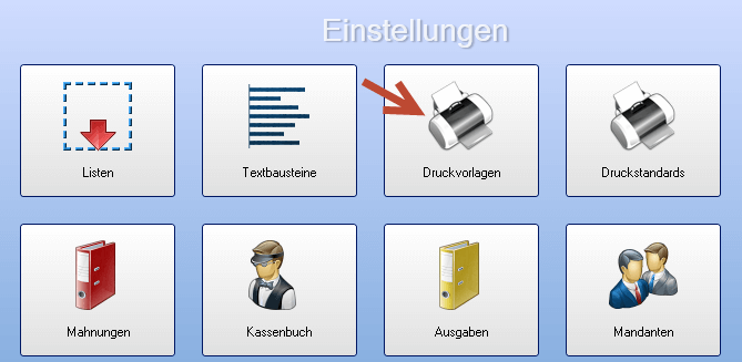 Druckvorlagen öffnen