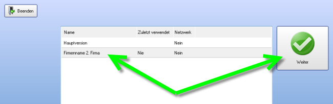 Mandanten starten