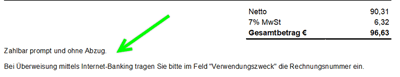 Arten unterschiedlicher Textbausteine