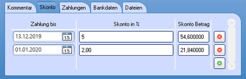 Ausgaben Skonto