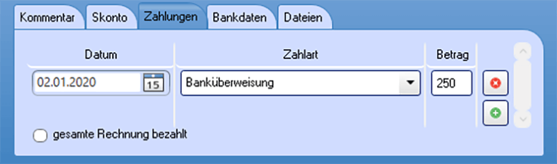 Ausgaben Zahlungen