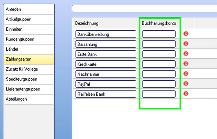 Zahlungen