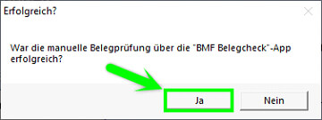 Belegprüfung erfolgreich