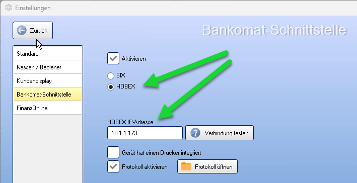 HOBEX aktivieren