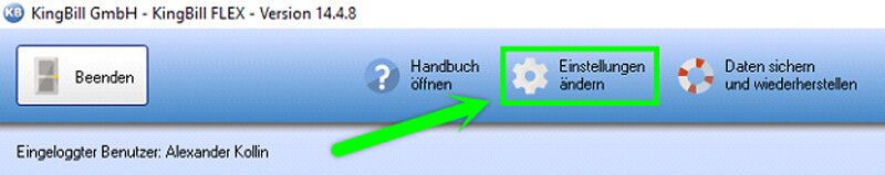 Einstellungen ändern