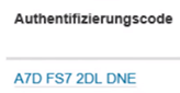 Authentifizierungscode
