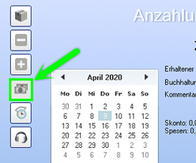 Anzahlungssymbol