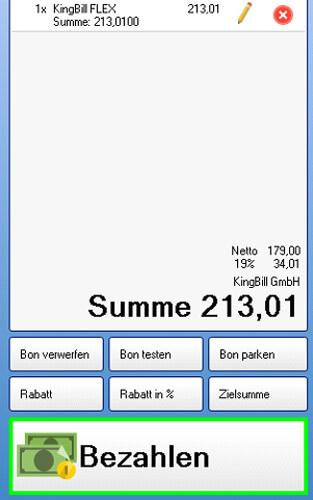 Kopieren in Registrierkasse