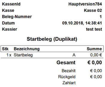 Startbeleg (Duplikat)