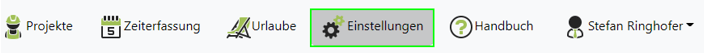 Einstellungen aufrufen