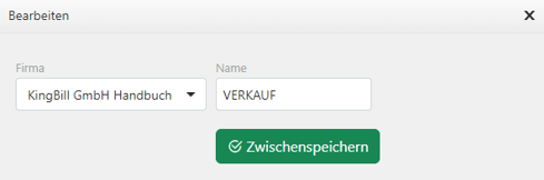 Abteilung speichern