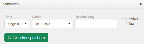 Feiertag speichern