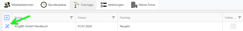 Feiertage Übersicht