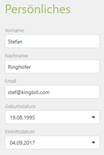 Mitarbeiter: Persönliches