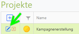 Projekt bearbeiten