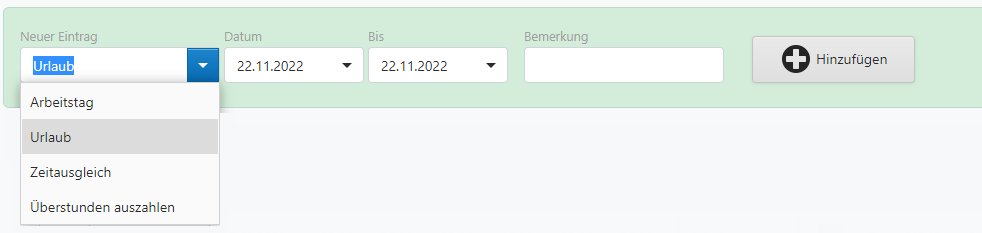 Urlaub beantragen