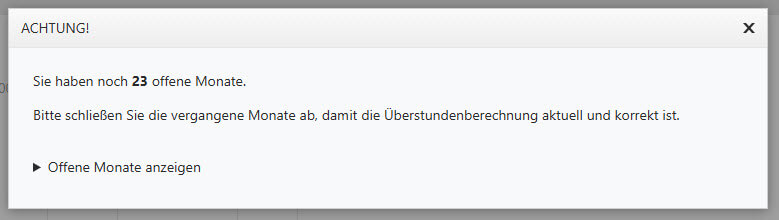 Erinnerung Monatsabschluss