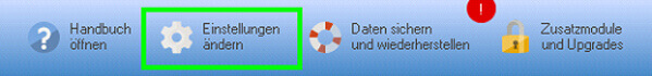 Einstellungen ändern