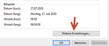 Weitere Einstellungen