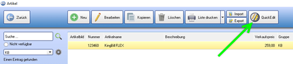 QuickEdit starten