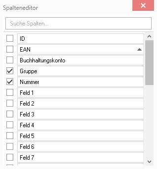 Spalteneditor