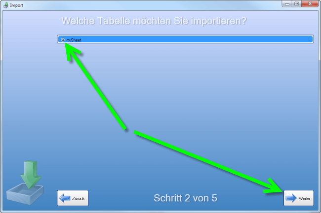 Kundendaten importieren Schritt 3
