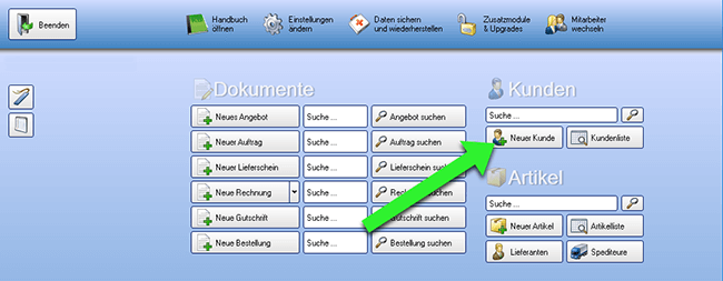 Neuer Kunde
