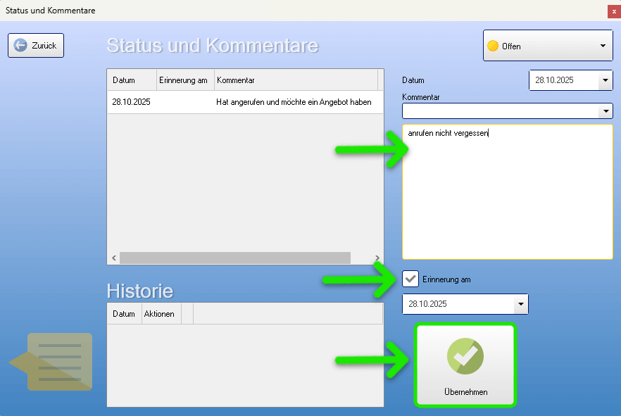 Kommentar hinterlegen