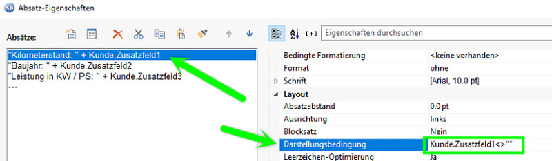 Darstellungsbedingung