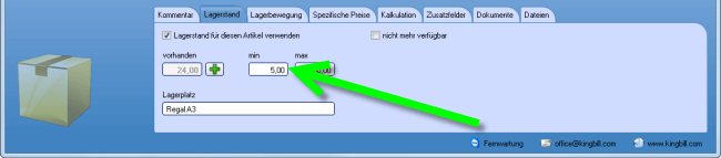 Minimaler Lagerstand