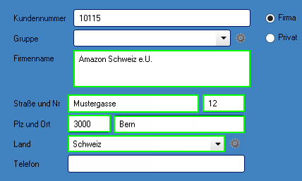 QR-Rechnung Kundendaten