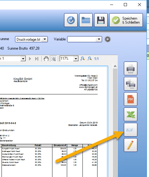 Drucken per eMail