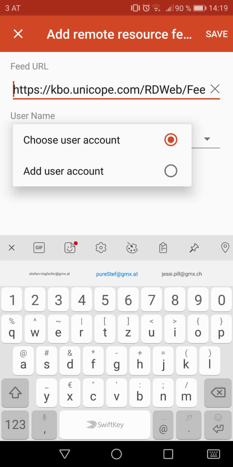Microsoft Remote App für Android Feed