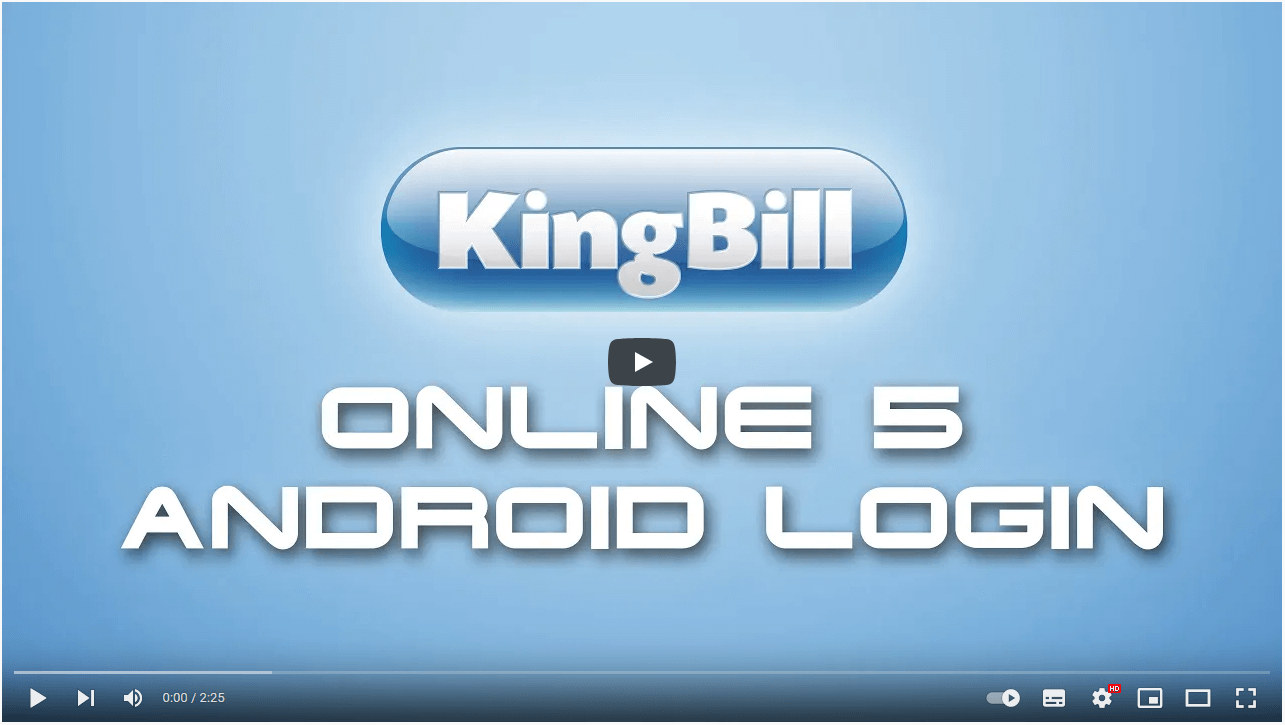 Video KingBill ONLINE 5 Einloggen