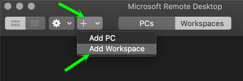 Add Workspace