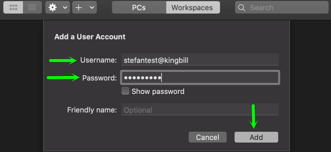 Add Workspace
