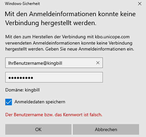 KingBill ONLINE5 Zugangsdaten