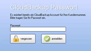 Cloudbackup Anmeldung
