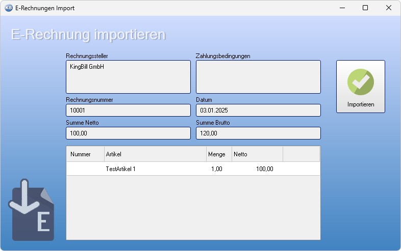 E-Rechnung Import