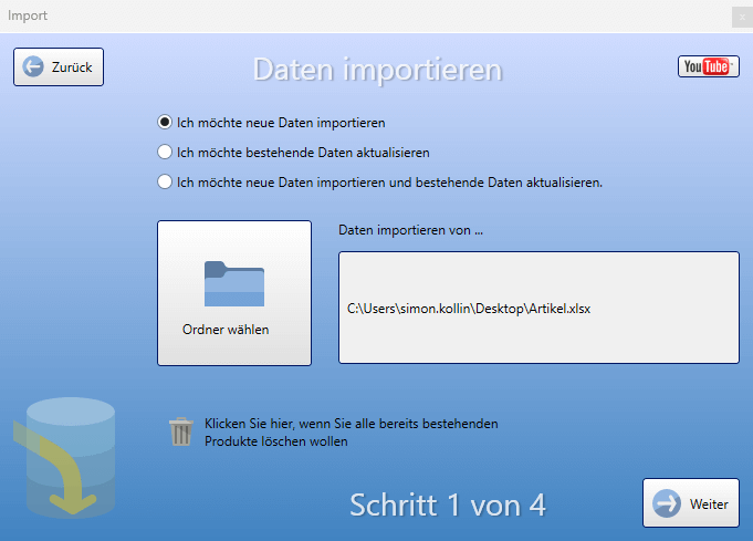 Daten in KingBill importieren